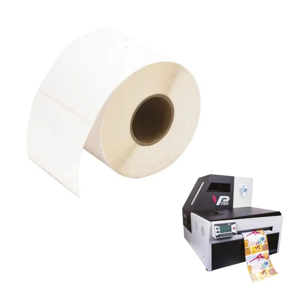 
White matte synthetic paper Inkjet label Roll for VP750 Label printer 