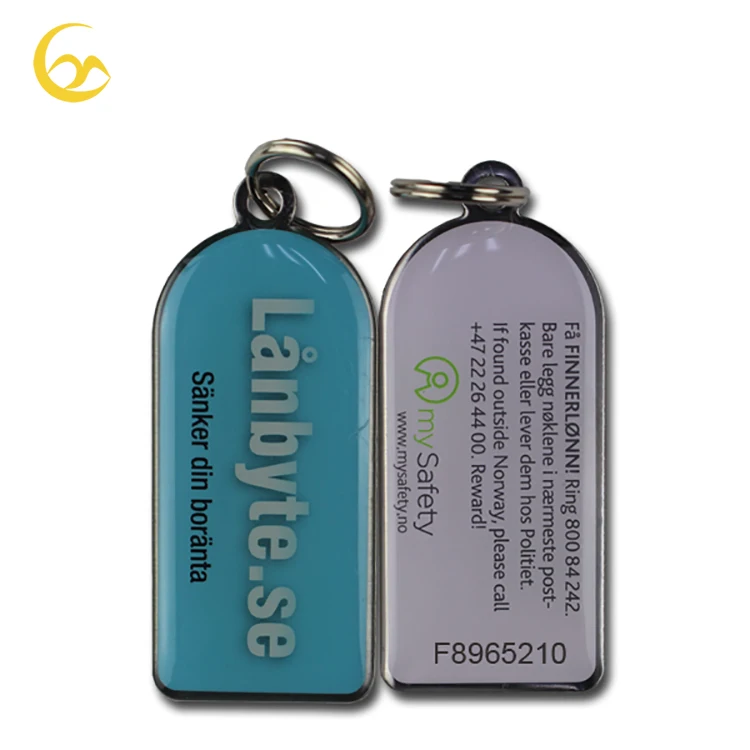 Custom Design Qr code Printing Metal Key Tags with Unique Id Numbers