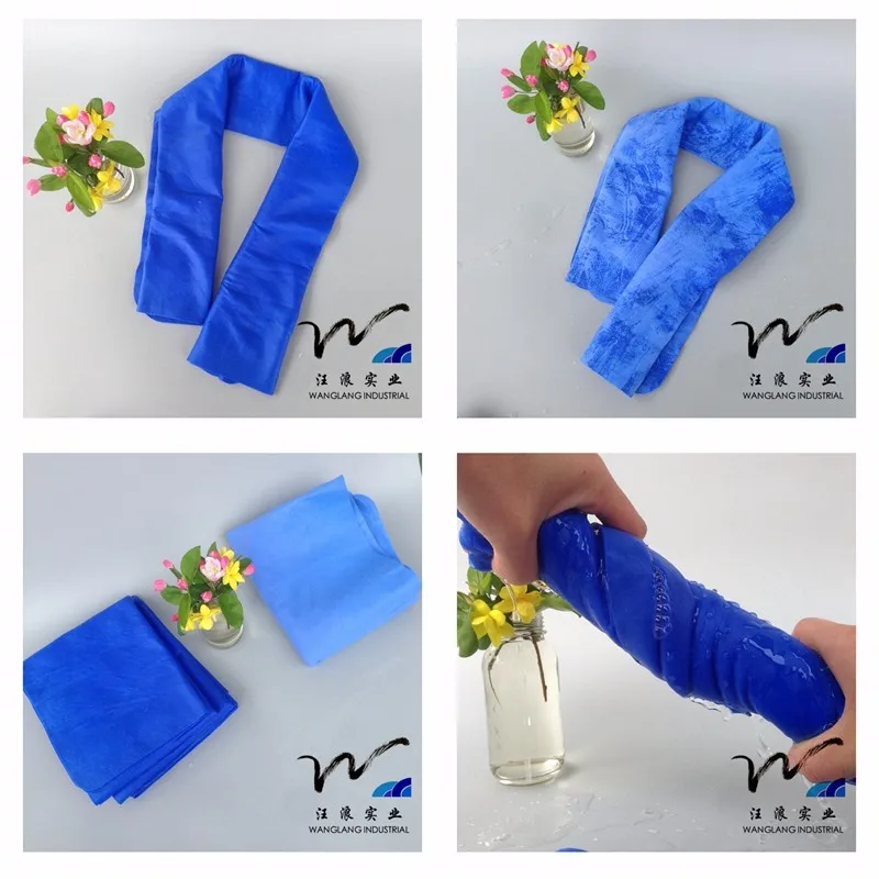 2018 summer China supplier new product printed pattern design PVA towel for home clean & gym sports in zipper bag with card