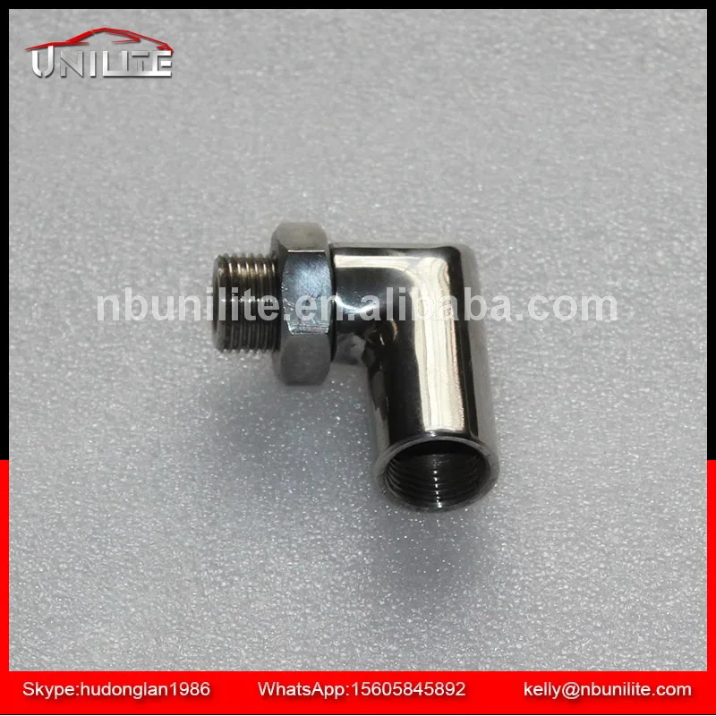 CEL Fix Oxygen Spacer Exhaust STAINLESS STEEL POLISHING EXTENDER EXTENSION SPACER M18 x 1.5 90 DEGREE 02 BUNG