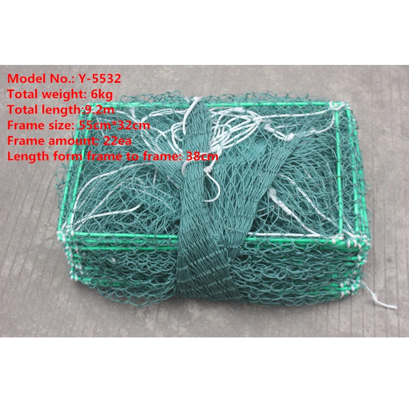 2021 hot sales  plastic lobster traps for catching lobster shrimp and crabs in Sea, Lake, River PE long fishing trap Y5535R
