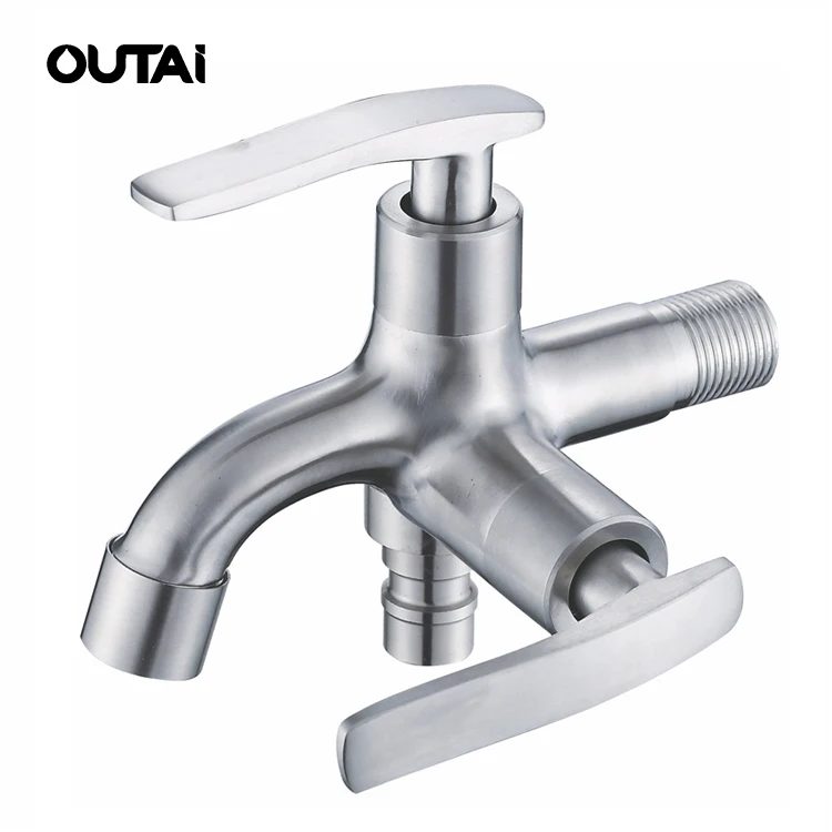 Chinese manufacturer wall mounted stainless steel two way double use sanitary bib cock