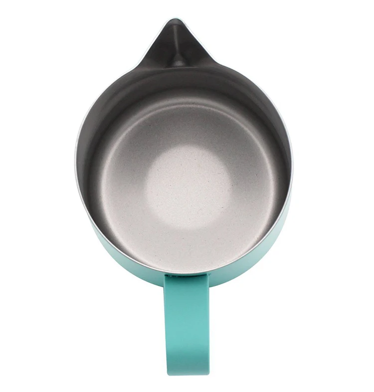 600ml  Unbreakable Bule Color Coffee, Latte and Frothing Milk Zero Defects Stainless Steel Frothing Pitcher Jug Steaming Pitcher