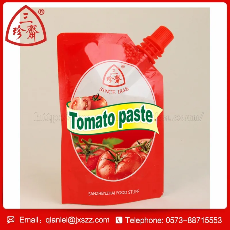 stand up bag tomato paste(de rica) sachet tomato paste