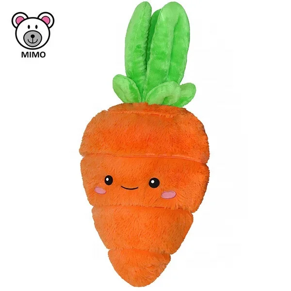 Custom OEM Design Funny Big Eyes Carrot Plush Toy Wholesale Comfortable Cotton Food Stuffed Vegetable Soft Plush Dog Carrot Toy