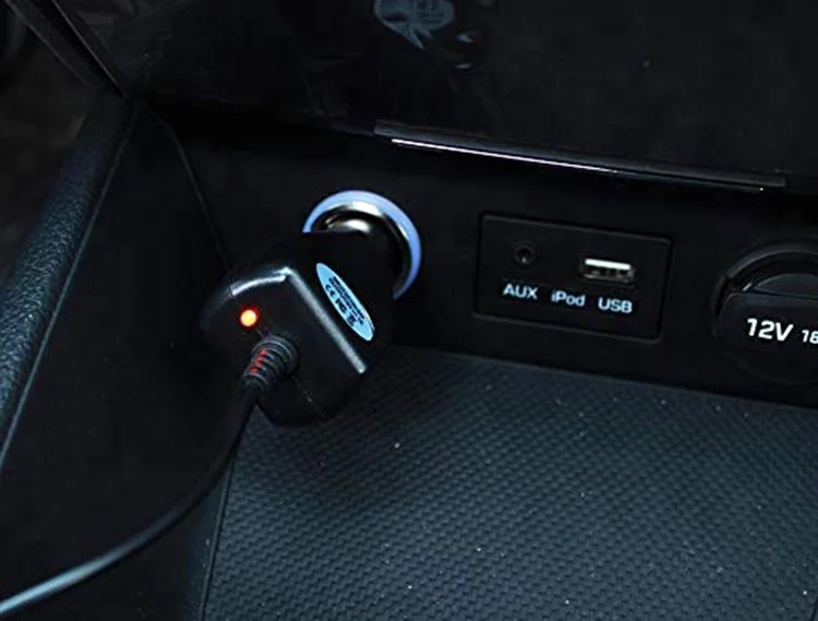 12v 2a car Square cigarette lighter adapter with dc 5.5*2.1mm  8FT extension charging cable