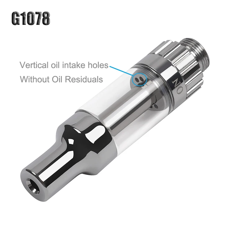 
New style G1078 leakproof disposable glass tank cbd thick oil vaporizer pen cbd vape cartridge 1ml 