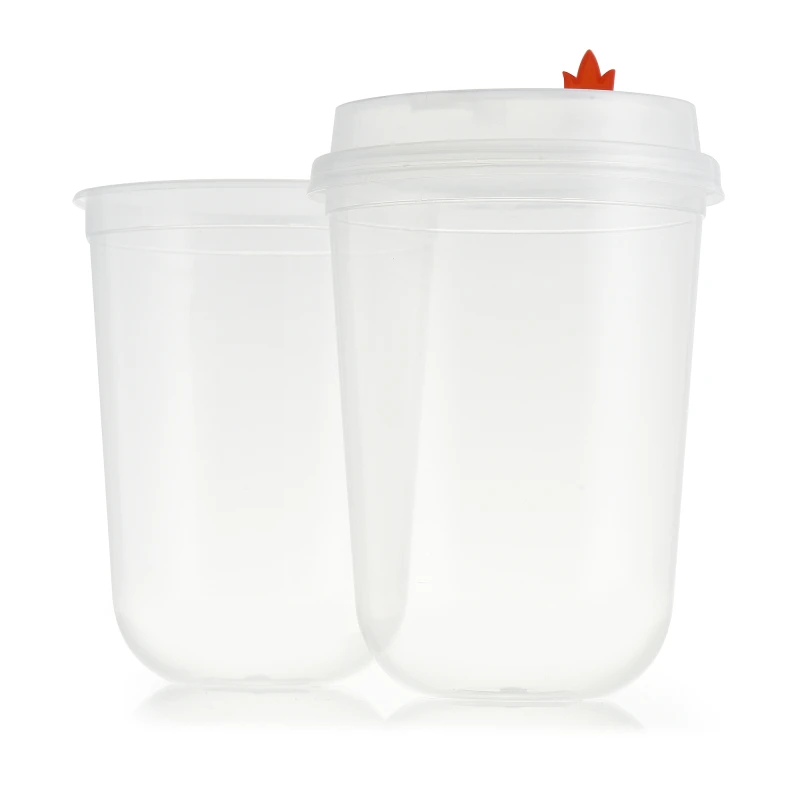 FREE SAMPLE food grade pp material 500ml u shape juice cups