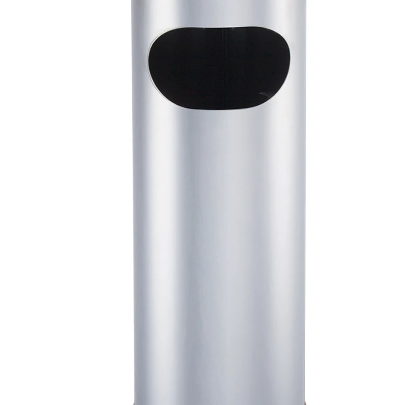 Stainless Steel Ashtray  Commercial Dust Bin Outdoor Trash Barrel Metal Ash Can Round Shape Free Standing Dust Bin Ashtray