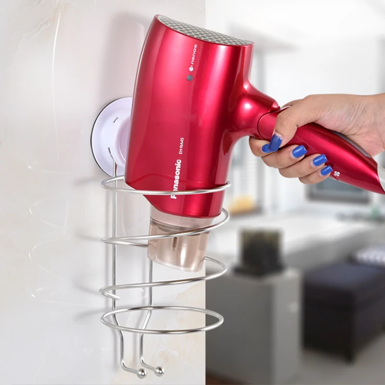 Hair Dryer rack With Suction Cup Wall Mount Bracket Hair Dryer Holder