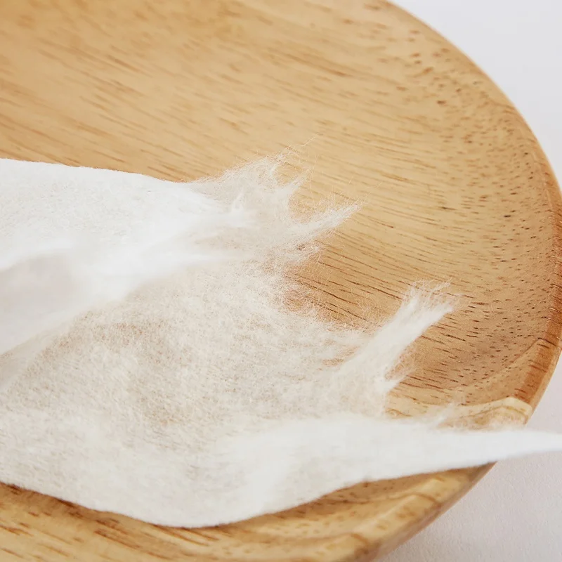 Customize disposable non-woven facial wipes wet and dry dual use tissue paper 100% cotton facial tissue
