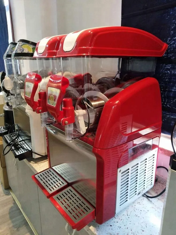 
15L 2 tanks CE approved frozen slush vending machine with imported compressor 