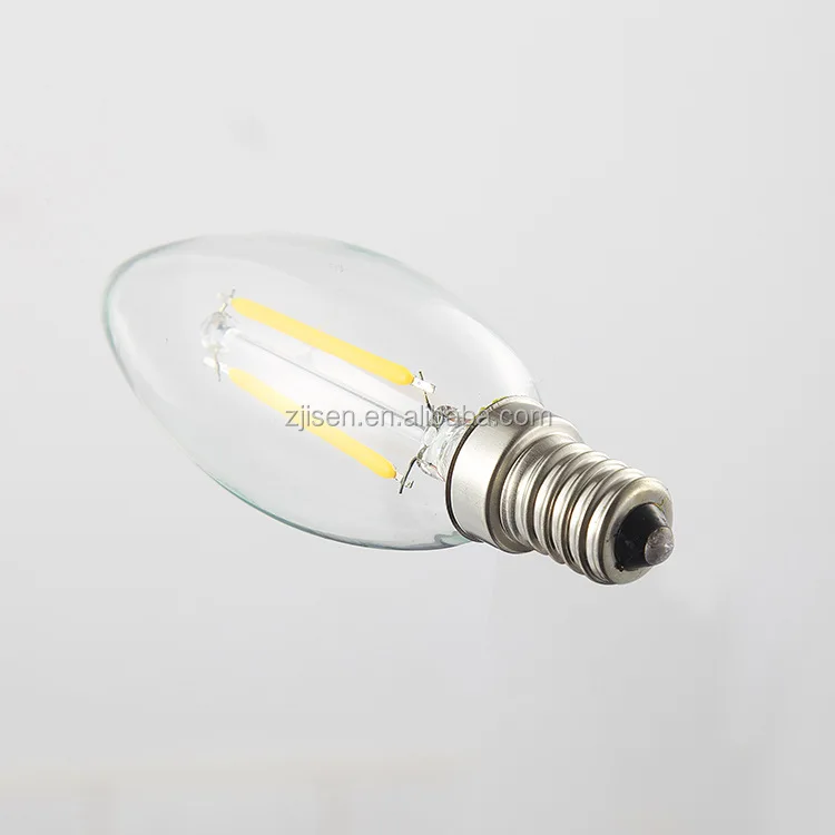 
high quality E14 E27 led filament candle flame bulb 6w 