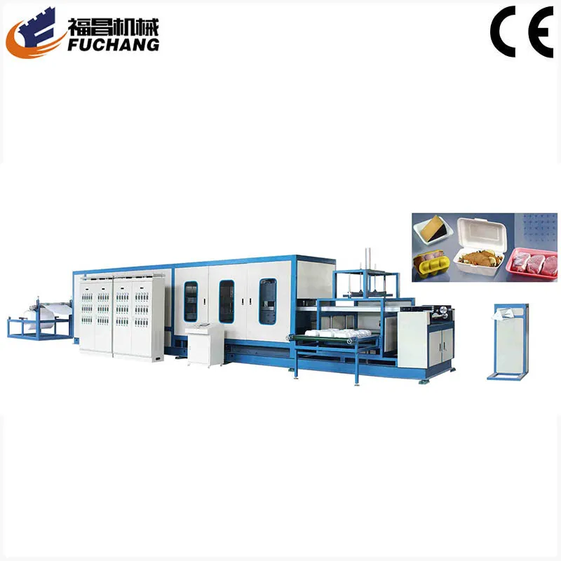 Высокая производительность белый пенополистирол сэндвич забрать упаковка ps коробки бургера один раз из вспененного полистирола фаст-фудов тарелок делая машину