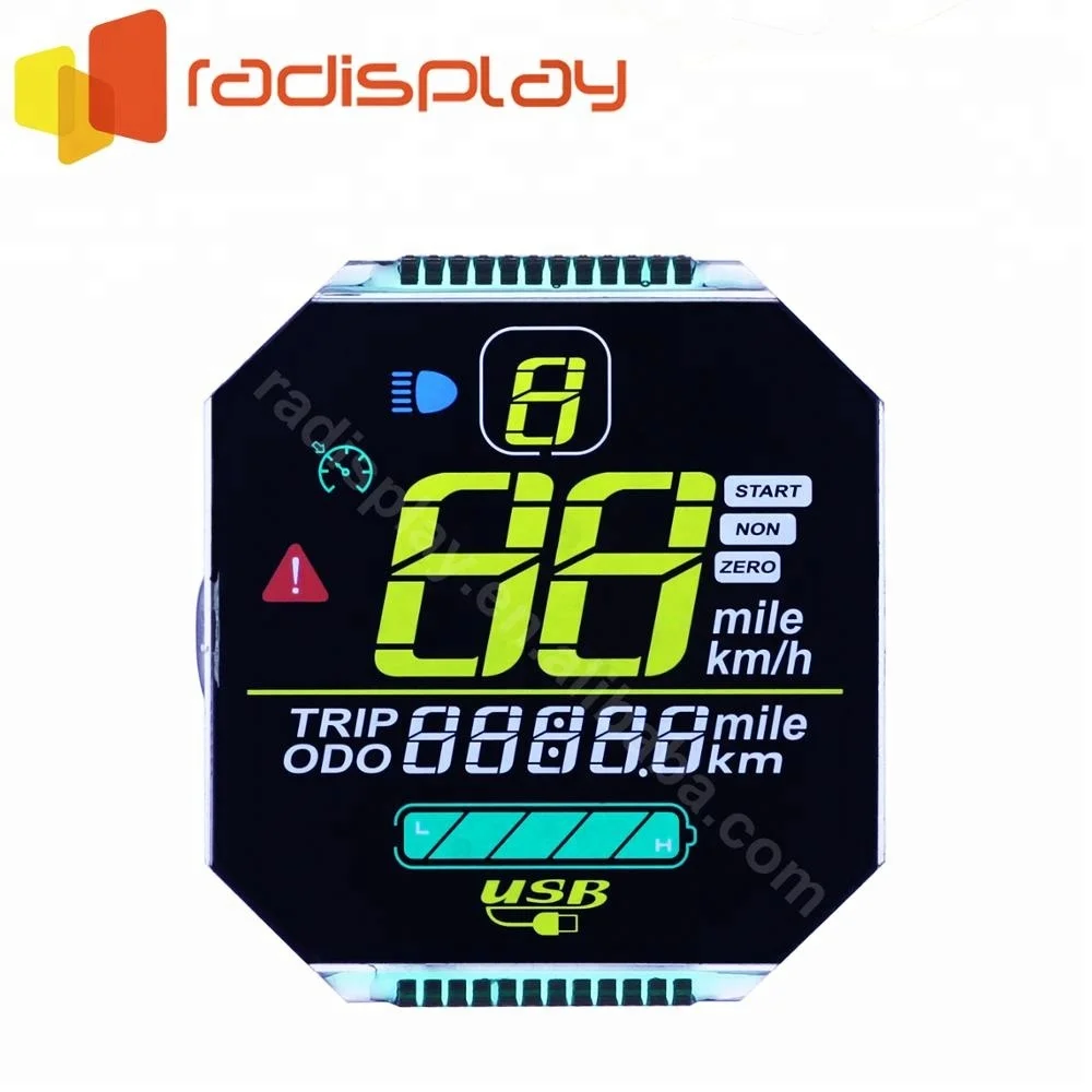 Custom Electric Vehicle Motorcycle Lcd Display For Speedometer