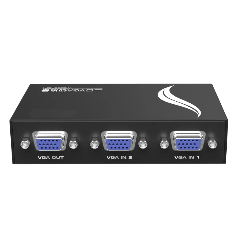 Hot sale audio video auto 2 port vga switch 2 input 1 output