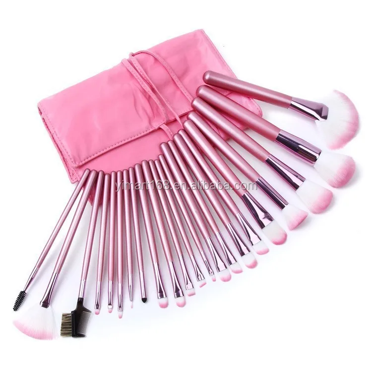 Yimart 22pcs Professional Beauty Needs Cosmetic Makeup Brush Set with Pink Bag Makeup Brush Set