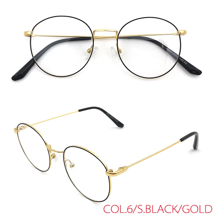wenzhou factory hot sale unisex no diopter Round metal eyeglasses women frames eye wear
