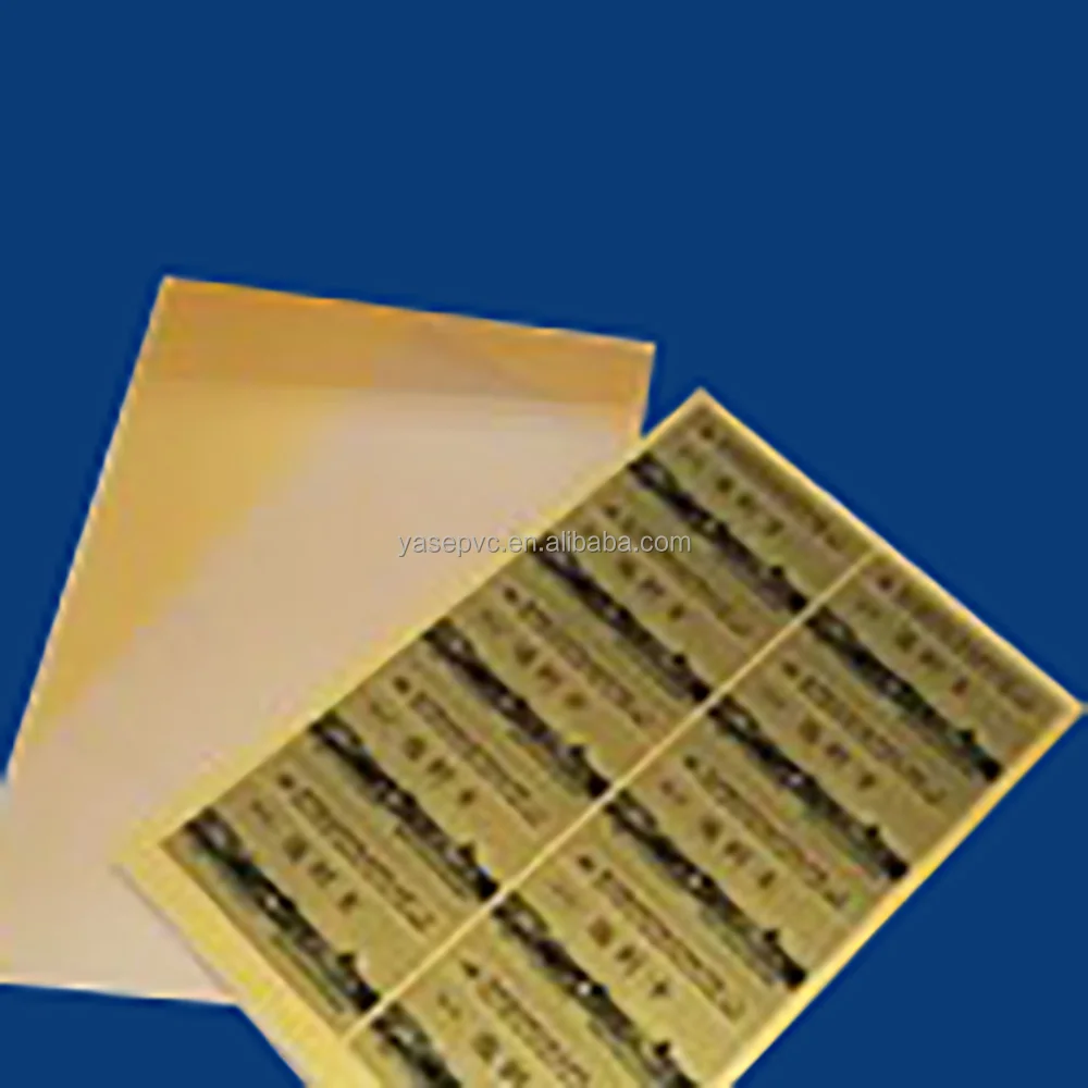 Plastic Gold PVC card No-Laminating PVC Material A4 size 50pcs/pack
