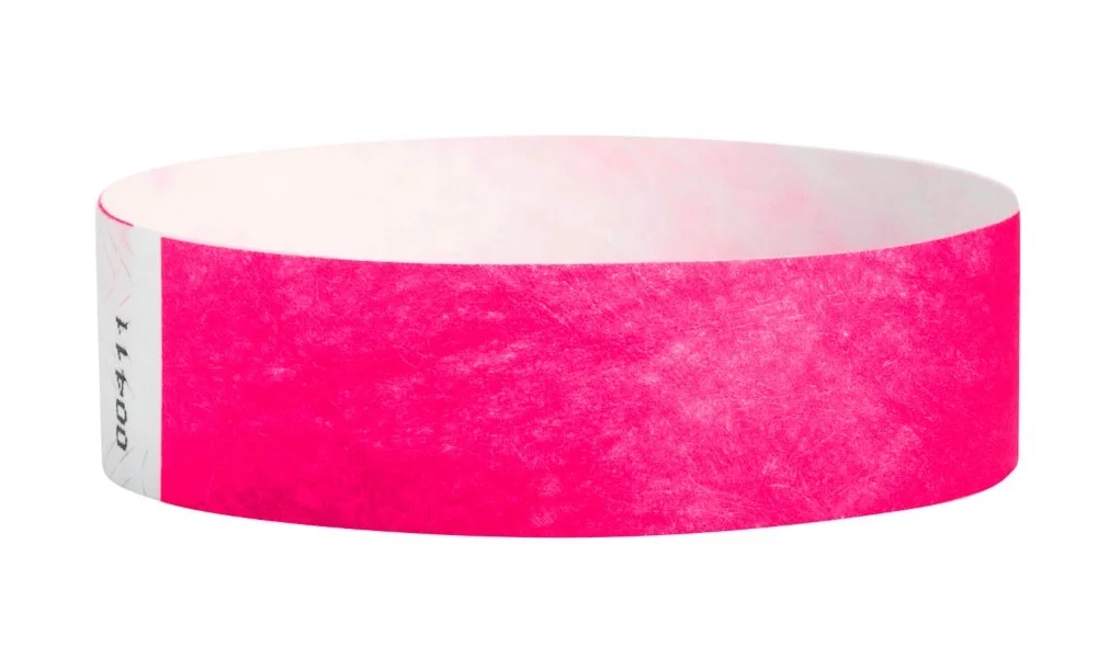 Custom various colors plain event tyvek paper wristband with series number for party