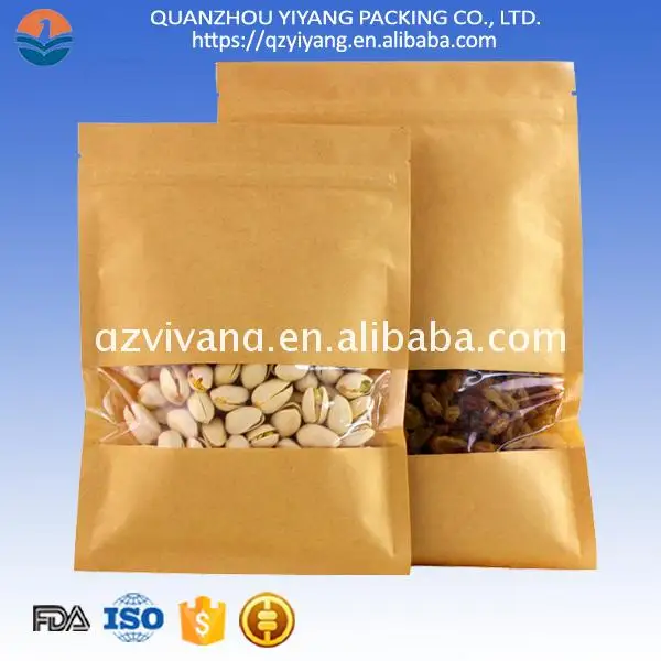 Kraft paper foil lined 100g 200g 500g 1kg coffee bag