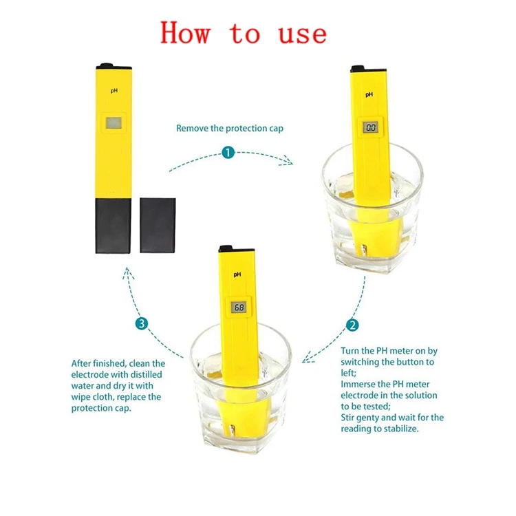 factory price waterproof digital ph meter tester with best quality