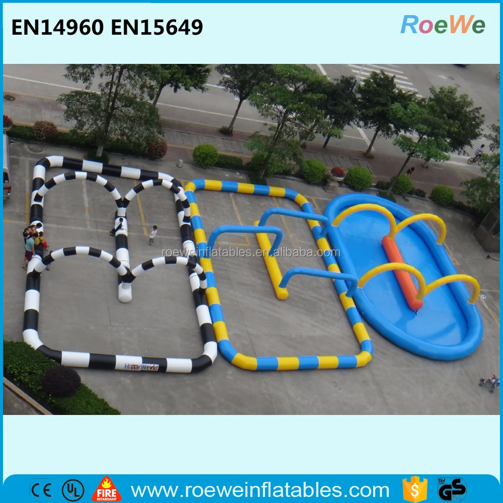 
Outdoor indoor inflatable air race track zorb ball sport games,inflatable go karts race track for sales 