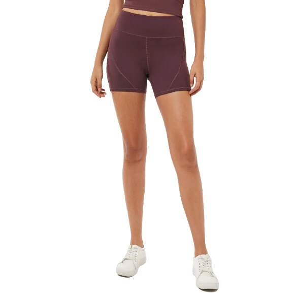 OEM athletic wear fitness shorts with pocket for women yoga