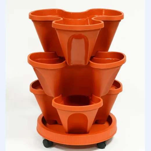 plastic garden stackable pot vertical planter pot