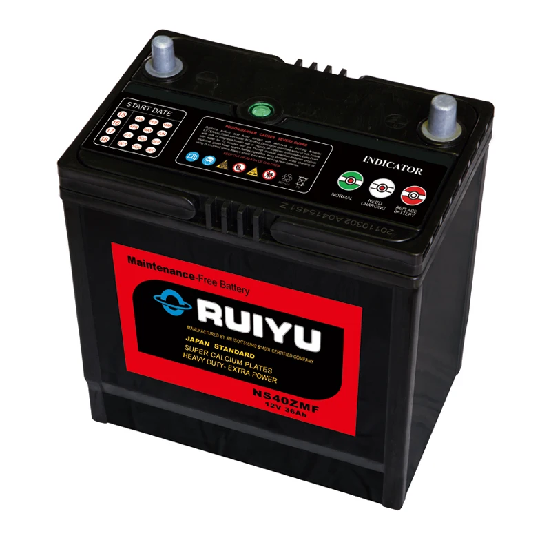 Maintenance Free lead acid Car Battery NS40R/NS40L 12V 32Ah RUIYU