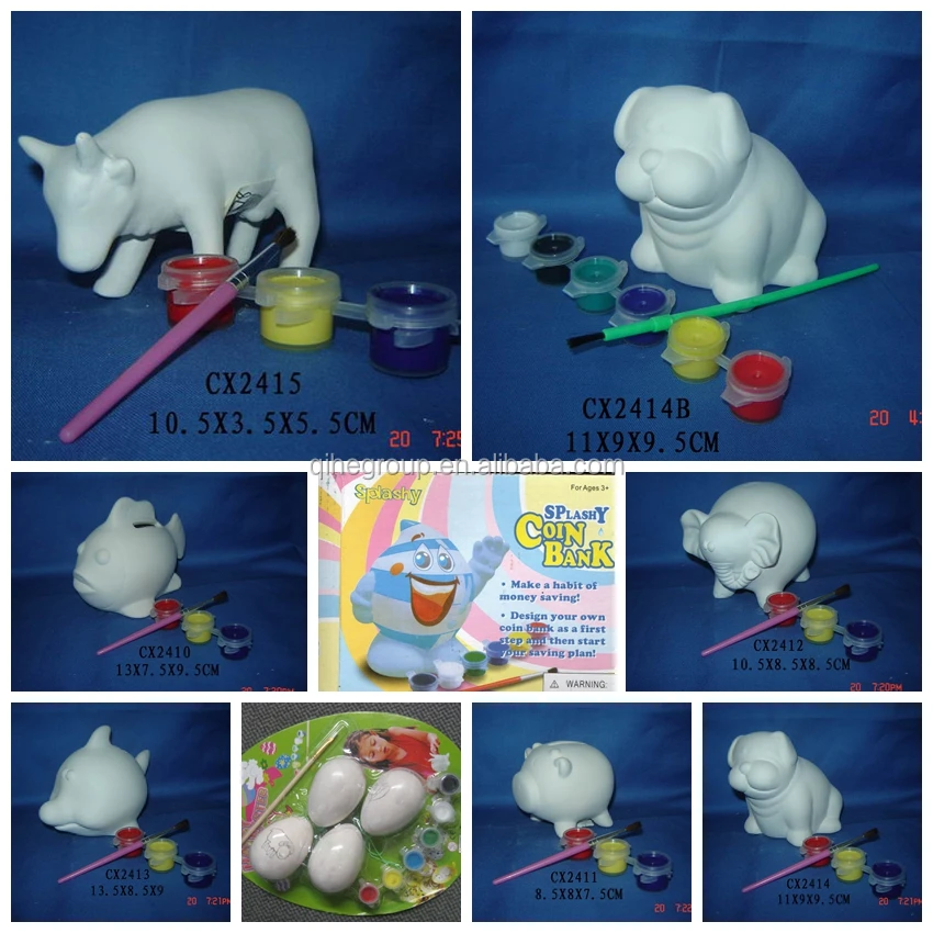 
Christmas gift kids diy ceramic painting toy coloured drawing toys educational painting gypsum toys for kids 