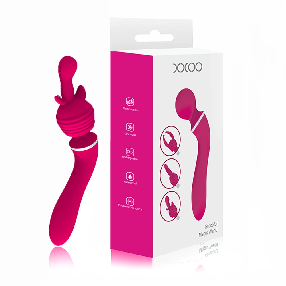 10 режимов вибрации 3 различных головки клитор перезаряжаемый секс женский вибратор