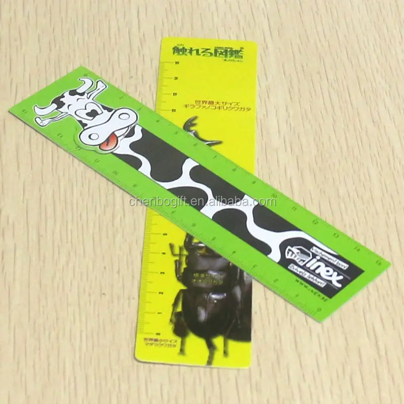 Custom design full color printing flexible pvc ruler,  15cm ,20cm , 30cm soft plastic ruler giveaway students ruler