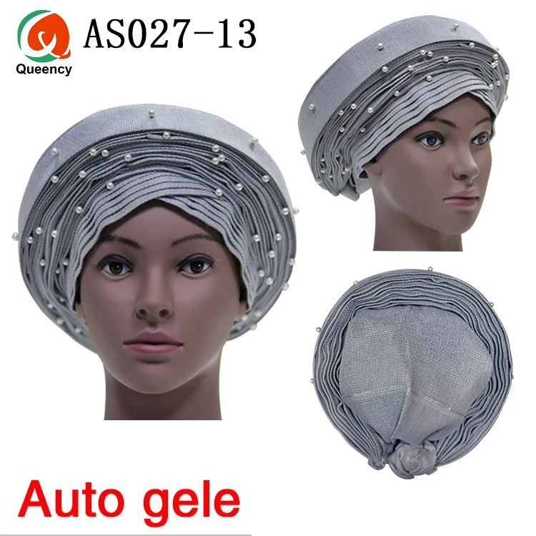 Queency Elegant Asoke Fabric Headtie For African Auto Gele Headtie African Head wraps