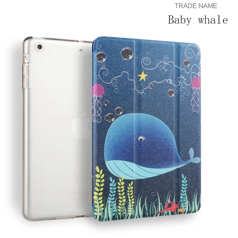 Смарт Защитный Стенд Печатных 8-дюймовый OEM pu кожа сна/wake fuction цвет печатной Радость цвет tablet чехол для Ipad мини 123