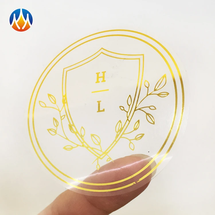 TRANSPARENT INSIGNIA ICON WATERPROOF VINYL SELF ADHESIVE ROUND PVC LABEL STICKER