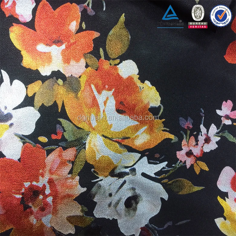 Environmentally friendly fancy flame retardant dye 55% double color artificial 45% PU leather fabric for garment