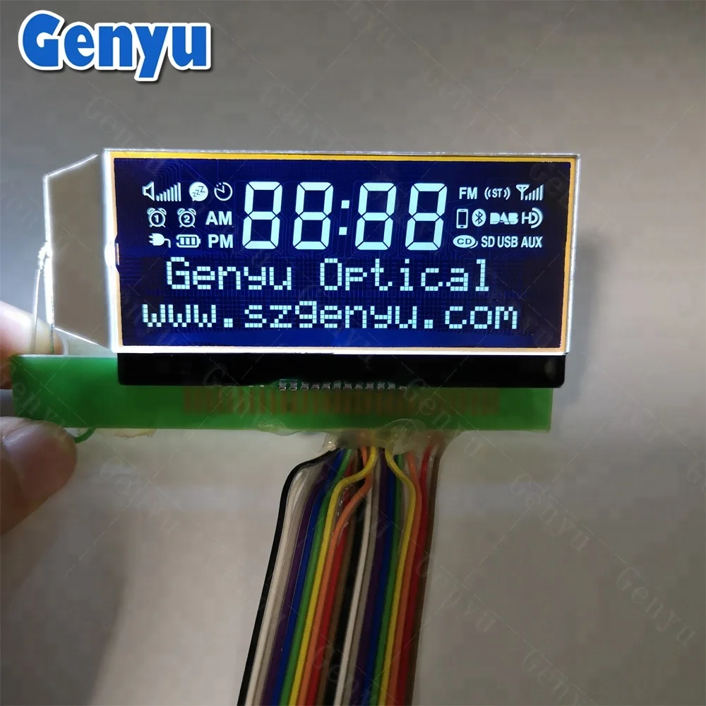 Blue LCD Screen 16x2 character and 7 segment display For Radio