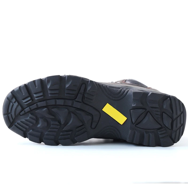 Fashion design genuine leather safety work boots with steel toe metal middsole fur lining safety shoes