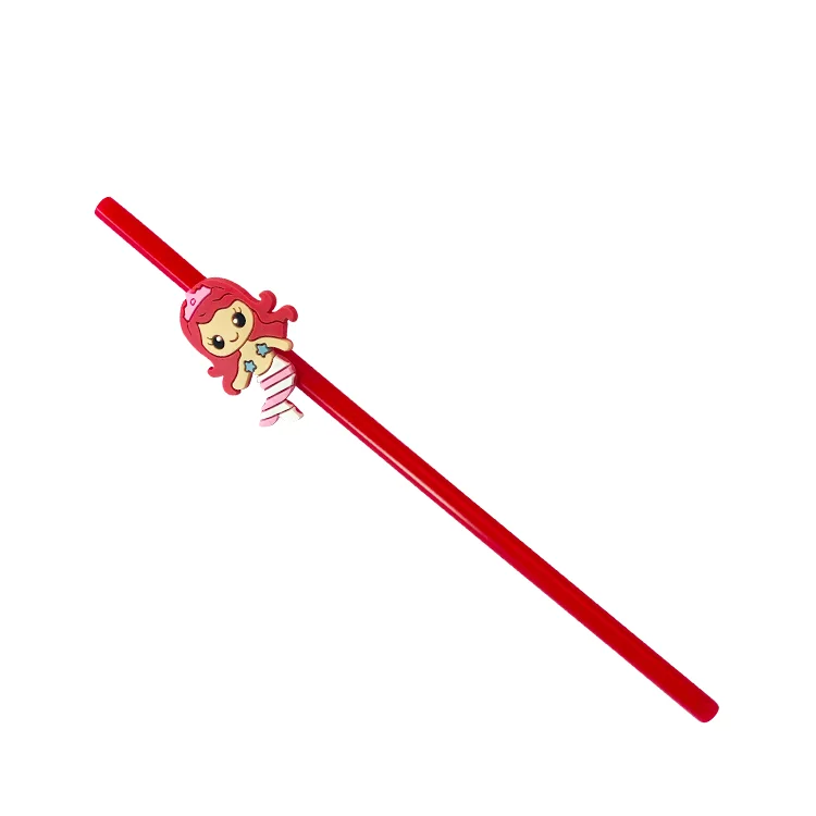 4 шт./компл. креативные милые трубочки для напитков из ПВХ в виде русалки для детей на день рождения, детские товары для рождественской вечеринки