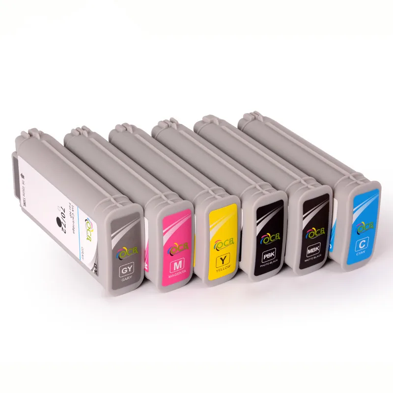 OCINKJET 72 HP72 Ink Cartridges Full with pigment Ink for HP Designjet T1110 T1120 T1200 T1300 T2300 T610 T770 T790 T795 Printer