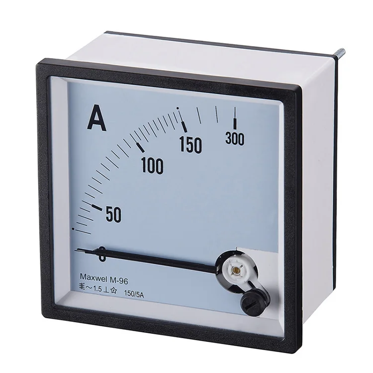 1.5 class rectangular panel meter ac ammeter current meter 72x72