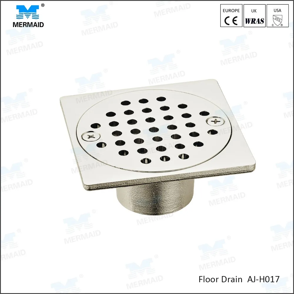 Tile Insert Square Floor Waste Grates Garage Floor Drain for Kitchen Balcony 90x90mm Brass Floor Drainer