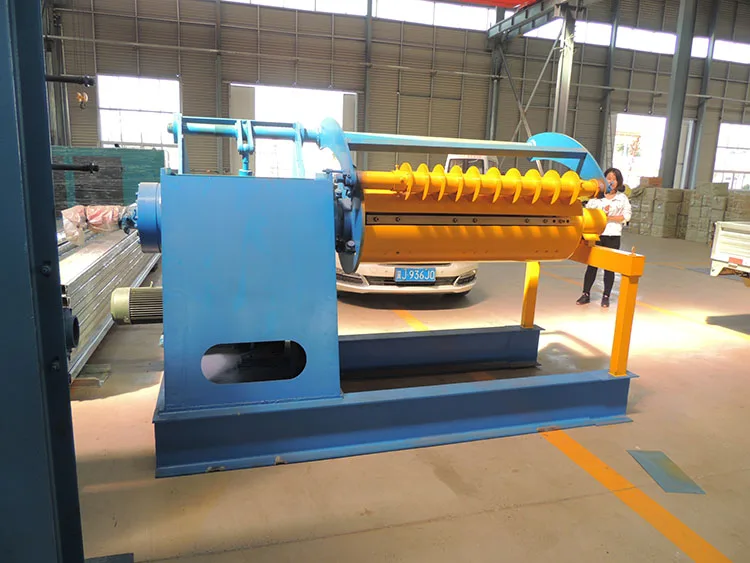 Roof and Wall  Cantilever Steel Coil Hydraulic Recoiler Automatic Stacker Machine