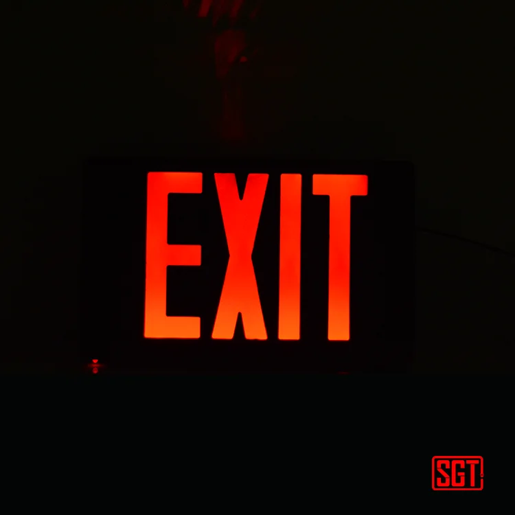 Wall mounted fire safety led emergency exit sign light