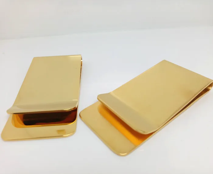 Shenzhen CR jewelry factory wholesale 18k gold blank money clips