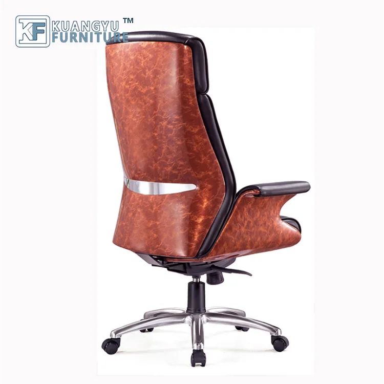 PU leather luxury real black leather office chair executive CEO big and tall boss chair