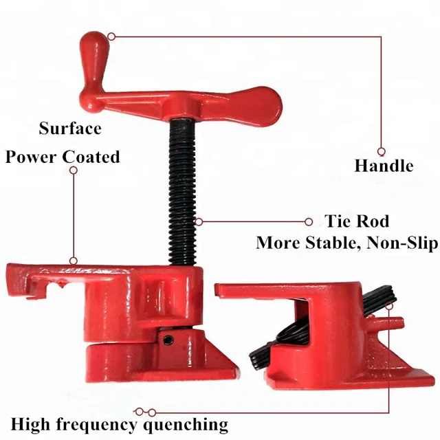Стандартный СВЕРХМОЩНЫЙ ТРУБНЫЙ зажим 3/4 для деревообработки с резиновым сроком службы 3/4 дюйма трубные зажимы ручные инструменты
