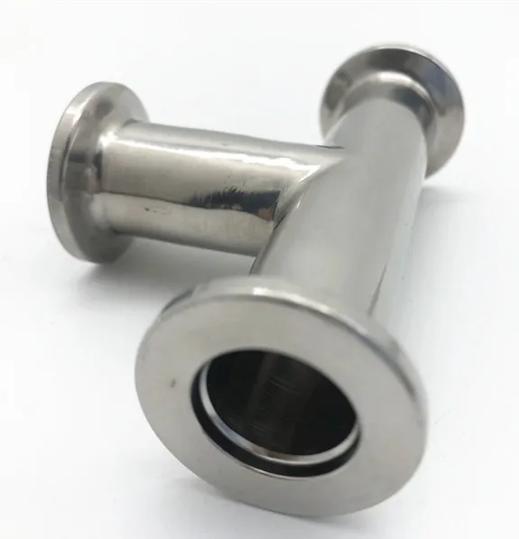 Wholesale stainless steel 304 vacuum flange Tee pipe fittings NW25
