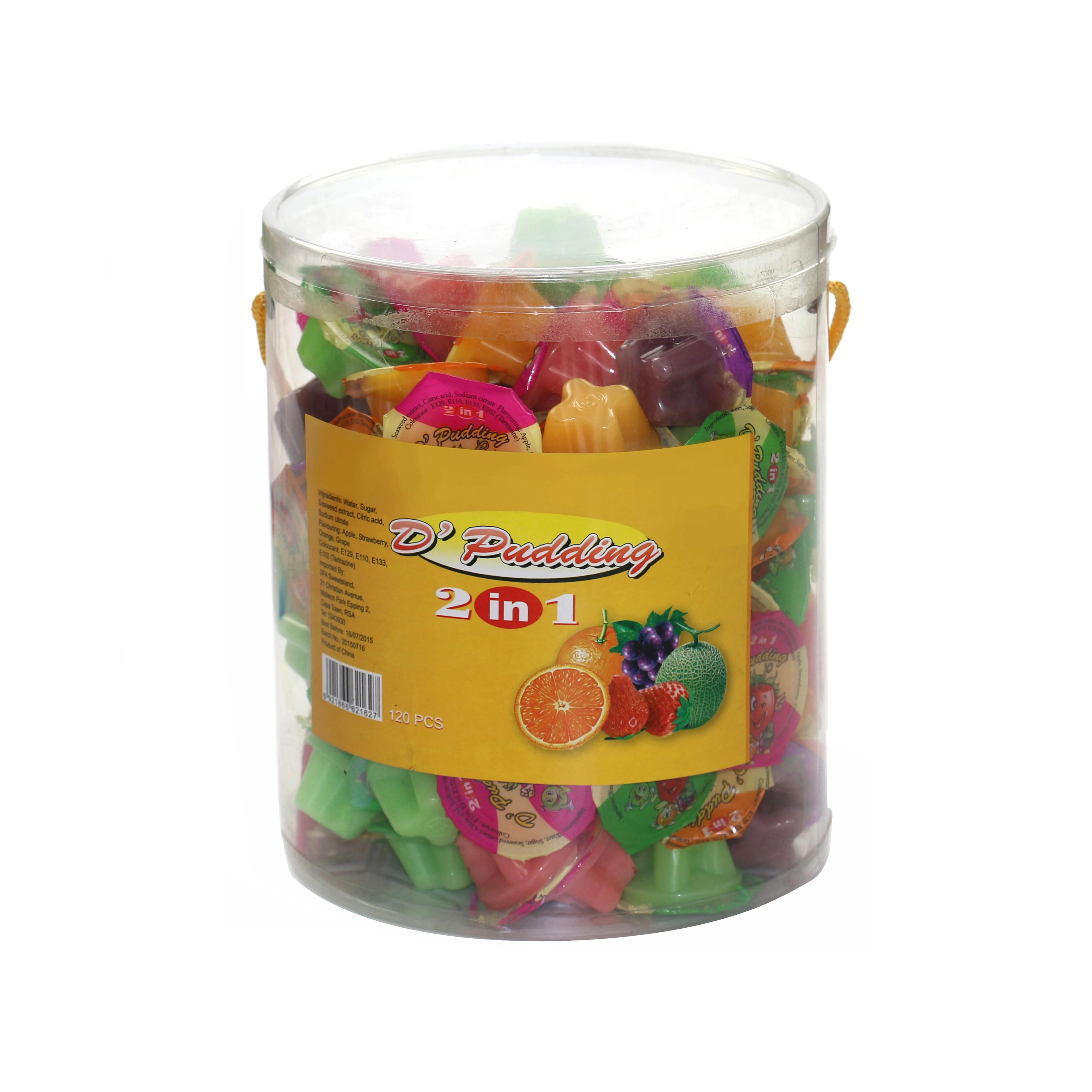 Fruit pudding & jelly in jar/jelly pudding